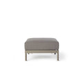 Cushioned Ottoman in Quartz Grey Aluminum