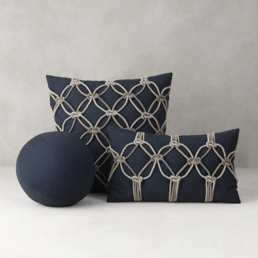 Indigo Rope Pillow