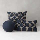 Indigo Rope Pillow