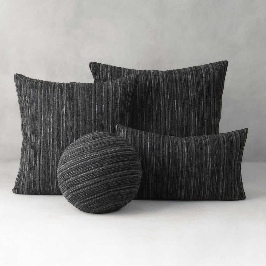 Luxe Stripe Charcoal Pillow