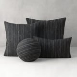 Luxe Stripe Charcoal Pillow