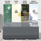 75" x 28.3" x 29.9" Waterproof Patio Sofa Cover, Grey