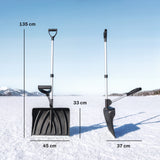 Heavy Duty Snow Shovel with 45cm Blade and Detachable Aluminum Handle