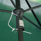6.5 x 4ft Rectangle Patio Umbrella with Aluminum Pole and Tilt, Green