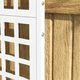 Galvanized Raised Garden Bed with Trellis, 43" x 16" x 70", White