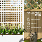 Galvanized Raised Garden Bed with Trellis, 43" x 16" x 70", White