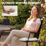 Set of 2 Outdoor Chair Seat Cushions, 40 x 40 cm, Cream White