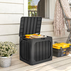 32 Gallon Plastic Deck Box with Handles, Black