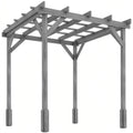 PerArbor 2 x 2m Wooden Pergola Kit with Stable Frame for Climbing Vines, Grey