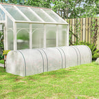 13' L x 3' W x 2.5' H Portable Tunnel Greenhouse, White
