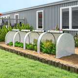 13' L x 3' W x 2.5' H Portable Tunnel Greenhouse, White