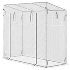 6.6' x 2.5' x 5.5' Walk-in Greenhouse with Door and Window, White
