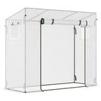 6.6' x 2.5' x 5.5' Walk-in Greenhouse with Door and Window, White