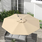 10ft Cantilever Patio Umbrella with 360° Rotation and Tilt, Khaki