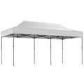10' x 20' Pop Up Canopy Tent with Wheeled Carry Bag, White