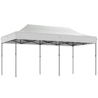 10' x 20' Pop Up Canopy Tent with Wheeled Carry Bag, White