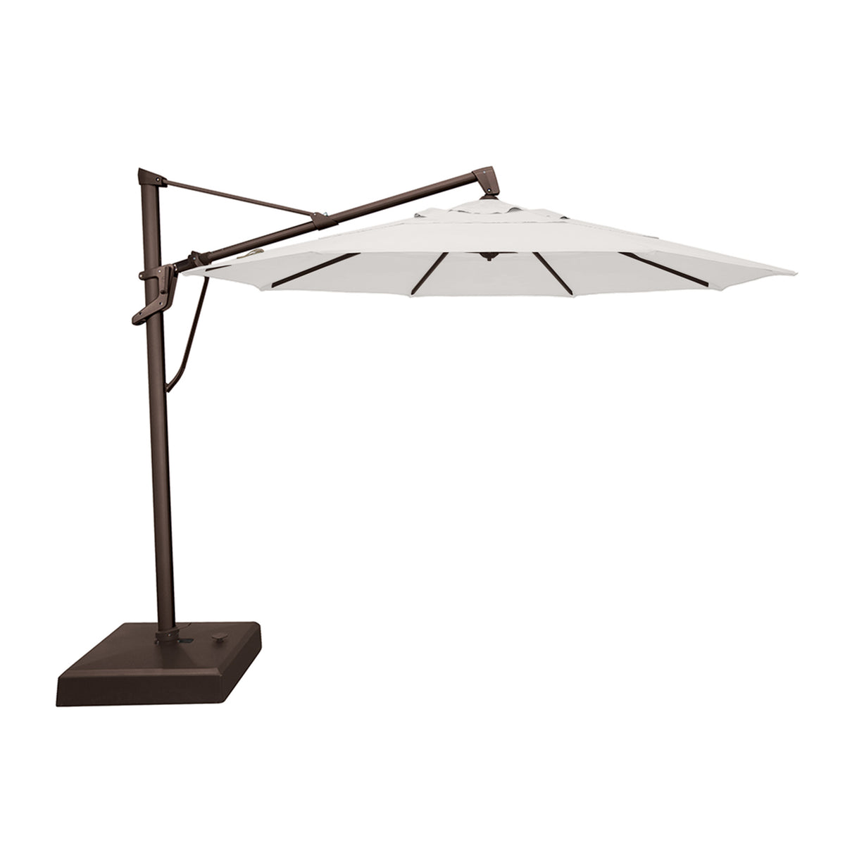 AKZ PLUS 11' Cantilever Umbrella - Bronze Frame & Natural Canopy