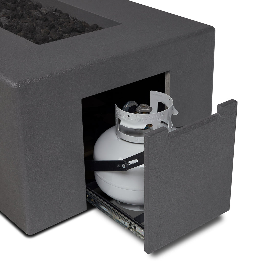 Tahoe Rectangular Fire Table (Propane) - Carbon