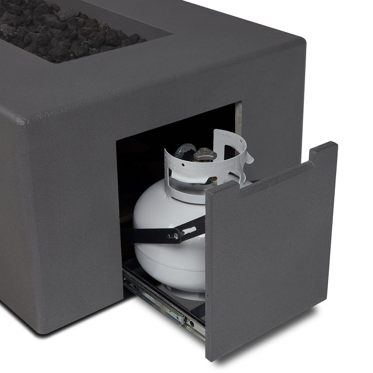 Tahoe Rectangular Fire Table (Propane) - Carbon