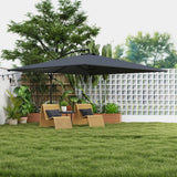 111" x 150.4" Cantilever Umbrella with 360° Rotation and Tilt, Grey