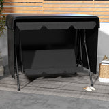 85" x 61" x 59" 3-Seater Patio Swing Cover, Black