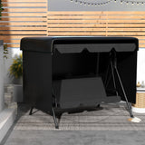 85" x 61" x 59" 3-Seater Patio Swing Cover, Black