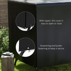 85" x 61" x 59" 3-Seater Patio Swing Cover, Black