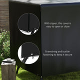 85" x 61" x 59" 3-Seater Patio Swing Cover, Black