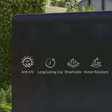 85" x 61" x 59" 3-Seater Patio Swing Cover, Black