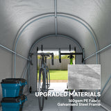 8' x 5' Portable Shed with Roll-up Zipper Door, Light Grey