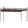 10' x 13' Retractable Pergola Canopy, Brown