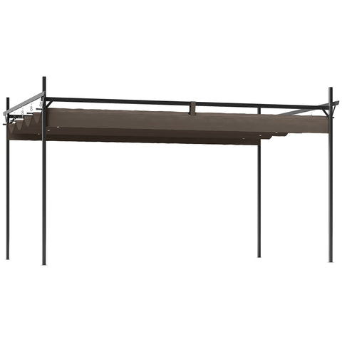 10' x 13' Retractable Pergola Canopy, Brown