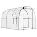 3 x 2 x 2 m Polytunnel Greenhouse with Roll-up Door, Clear