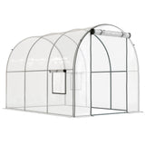3 x 2 x 2 m Polytunnel Greenhouse with Roll-up Door, Clear