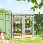 3-Tier Mini Greenhouse, 56.3" x 18.1" x 65", Clear