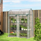3-Tier Mini Greenhouse, 56.3" x 18.1" x 65", Clear