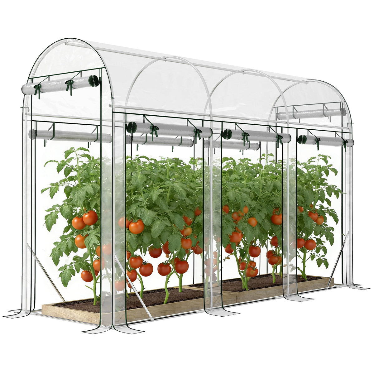 10' x 3' x 6.5' Walk-in Tunnel Greenhouse, Clear