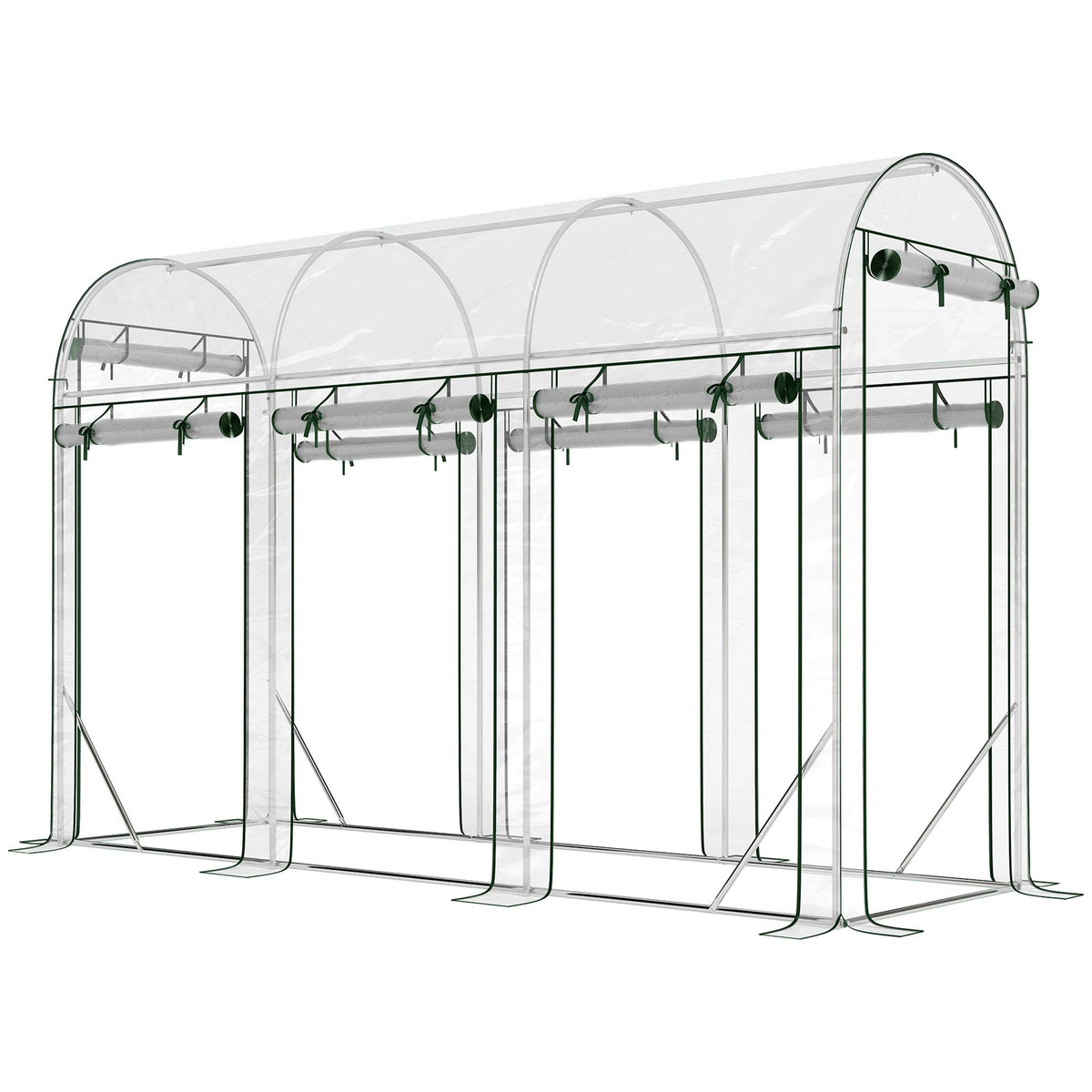 10' x 3' x 6.5' Walk-in Tunnel Greenhouse, Clear