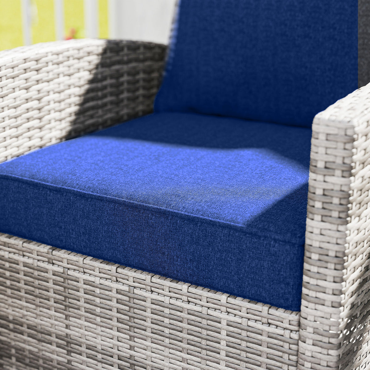 Set of 4 Outdoor Chair Cushions, 24" x 24", Navy Blue