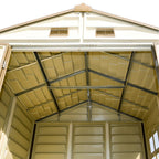 DuraMax 8ft x 6ft Storeall Vinyl Shed with Foundation Kit and window