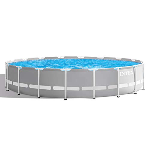 18ft x 48in Above Ground Swimming Pool Set, Light Grey
