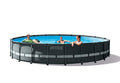 20ft x 48in Round Above Ground Swimming Pool Set, Gray