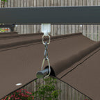 10' x 13' Retractable Pergola Canopy, Brown