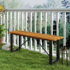 47" 2-Person Acacia Wood Outdoor Bench, Teak