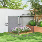 4' x 4' Crop Cage with Zippered Door and Steel Frame, Black