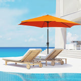 8.5ft Patio Umbrella with Crank Handle and Tilt, Orange