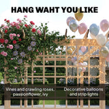 PerArbor 3 x 3 m Natural Wood Pergola Kit with Grape Trellis & Triangle Supports