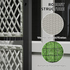 58" Wicker Outdoor Planter with Trellis and Privacy Screen, Mixed Grey