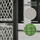 58" Wicker Outdoor Planter with Trellis and Privacy Screen, Mixed Grey