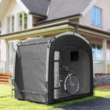 Bike Storage Tent with 210D Oxford Fabric and Carry Bag for 3-4 Bikes, Black